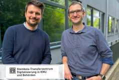 Dr. Timo Maurer (l.) und Prof. Dr.-Ing. Christian Lauter sind Steinbeis-Unternehmer des neuen Steinbeis-Transferzentrums Digitalisierung in KMU und Behörden. Foto: Bianca Augustin