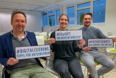 Sven Samplatzki (TZEW), Jennifer Coordes (WLH) und Dr. Timo Maurer (WLH) stellen gemeinsam die Kooperationsveranstaltung vor.